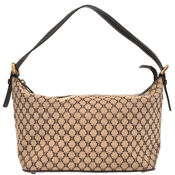 Celine Beige Canvas Macadam Handbag - Picture 1 of 10